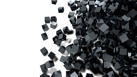 Wallpaper Cube, Glass, Black, 3d, 4k, Abstract - Black And White ...