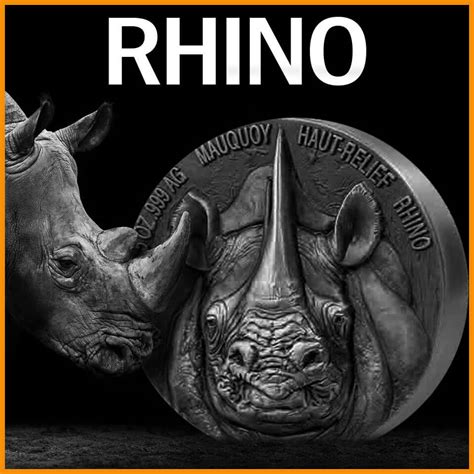 RHINO REVIEW: Big Five Mauquoy 5 Oz Silver Coin 5000 Francs Ivory Coast ...