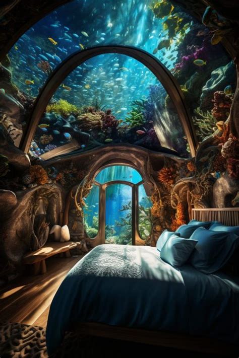 An Underwater Bedroom With An Incredible View