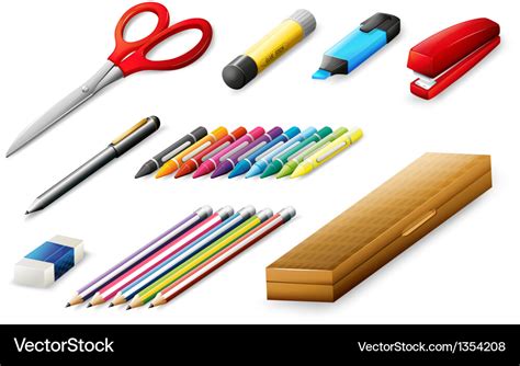 Stationery set Royalty Free Vector Image - VectorStock