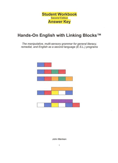 014studentworkbookanswerkey | Linking Blocks