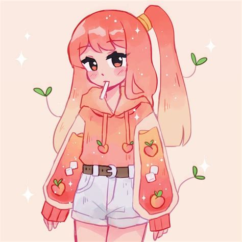 acatcie on Instagram: " peach ice tea girl decorate the comments with ...