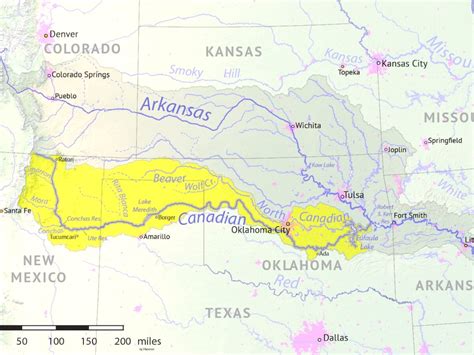 Canadian River Map