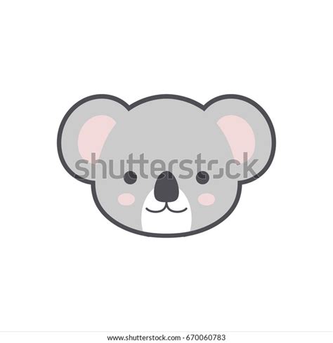 Cute Koala Face Vector Icon Stock Vector (Royalty Free) 670060783 ...