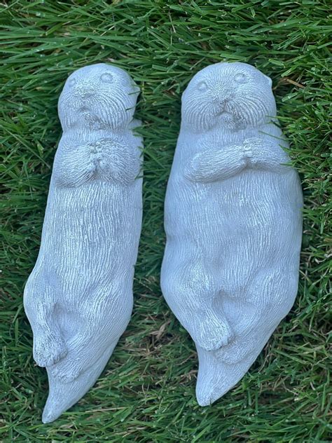 Otter Garden Statue, Concrete Otter Sculpture, Otter Garden, Pond Decor ...