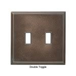 Classic Antique Bronze Verdigris Magnetic Double Toggle Wall Plate | RQ Home