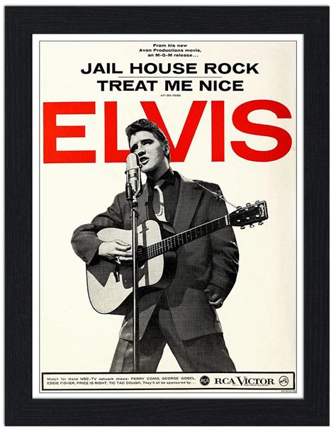 Elvis Jailhouse Rock Music Poster : Art Print £7.99 / Framed Print £22.99 / T-Shirt £12.99 ...