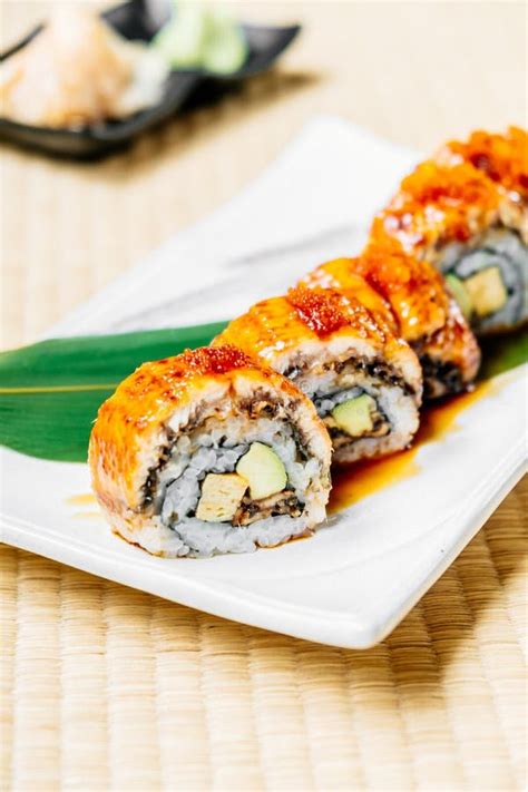 Unagi or Eel Fish Sushi Roll Stock Photo - Image of fish, traditional ...