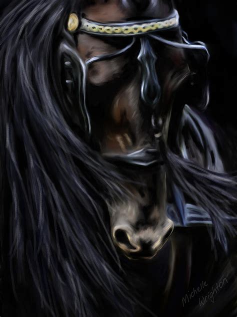 Friesian Horse Painting at PaintingValley.com | Explore collection of ...