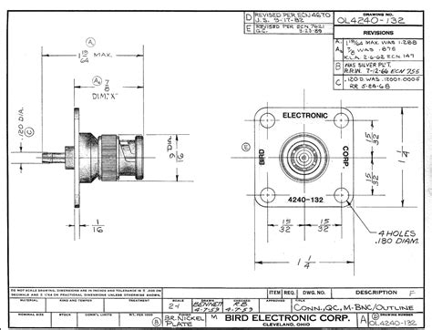 4240-132 BNC male QC Connector Drawing – Bird