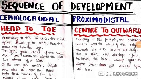 Which Is the Best Example of Cephalocaudal Development