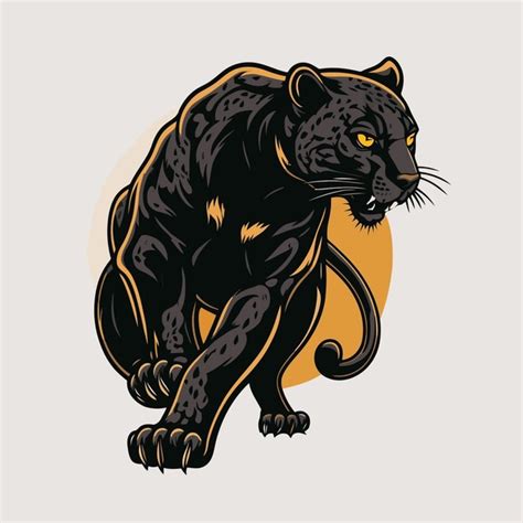 722 Black Panther Face Logo Mascot Icon Wild Animal Character Vector ...