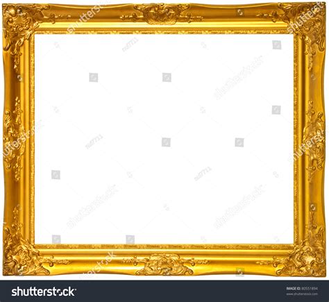 Gold Color Wooden Photo Frame Stock Photo 80551894 | Shutterstock