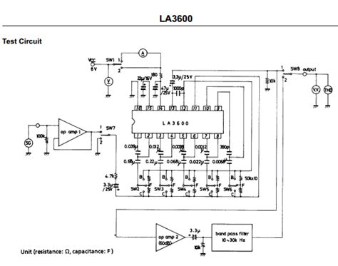 LA3600 Datasheet - 5-Band Graphic Equalizer ( Pinout )