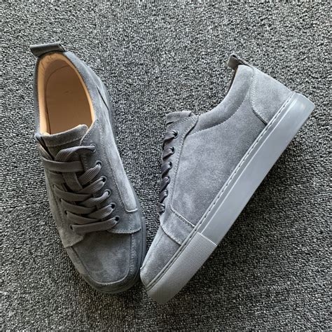 Grey Suede Grey Sole Trainers - China Shoe Manufacturer | Marcusius