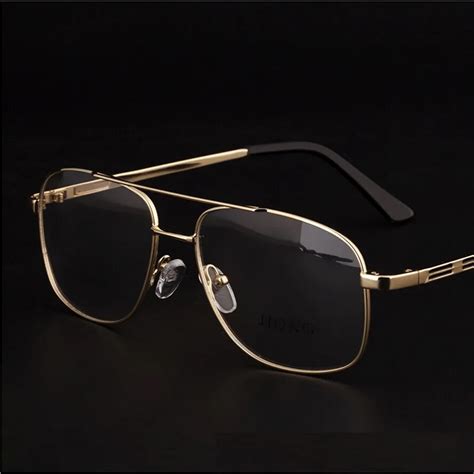 Designer Prescription Glasses Online Uk : Brand Designer Retro Gold Eyeglasses Frames Men Eye ...