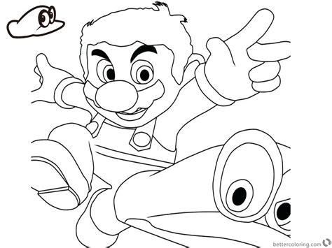 Super Mario Odyssey Coloring Pages Running Super Mario Odyssey - Free ...