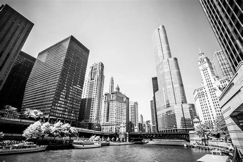 Black And White Picture Of Downtown Chicago Photograph by Paul Velgos