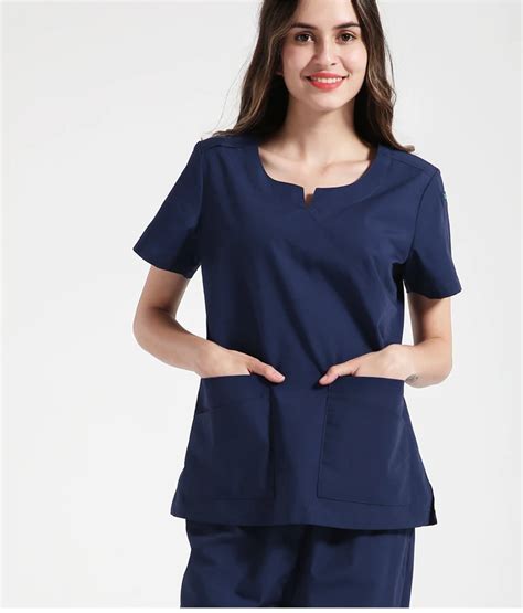 European 2017 New Women's Round Neck Medical Scrub Uniforms Set Dental Hospital Doctor's ...