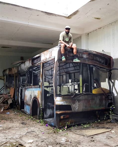 How To Paint a 3D Bus on concrete – By Odeith (video+photos) | STREET ...