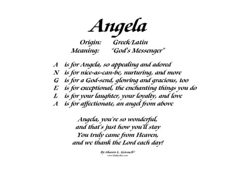 Meaning of Angela - LindseyBoo