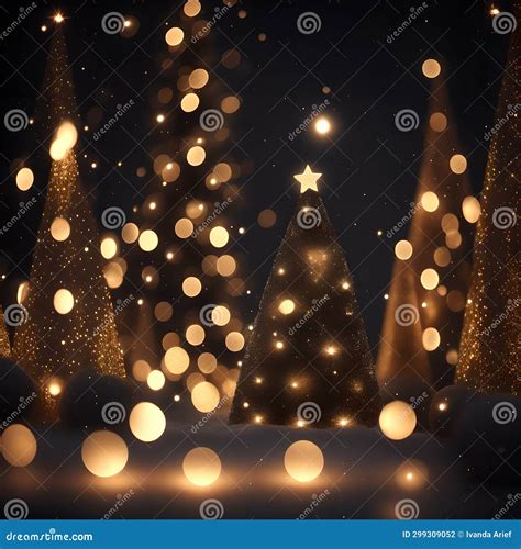 Bokeh Lights Background Christmas Wallpaper Stock Illustration - Illustration of effect ...