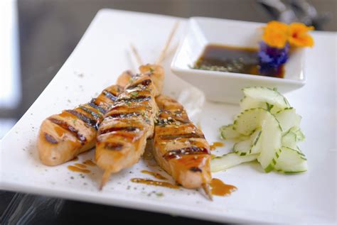 Soy-Grilled Salmon Skewers Recipe - Spry Living