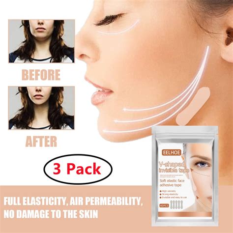 3 Pack Face Lift Tape Instant Face Lift Tape Invisible Lift Double Chin & Tighten Skin,Face Lift ...