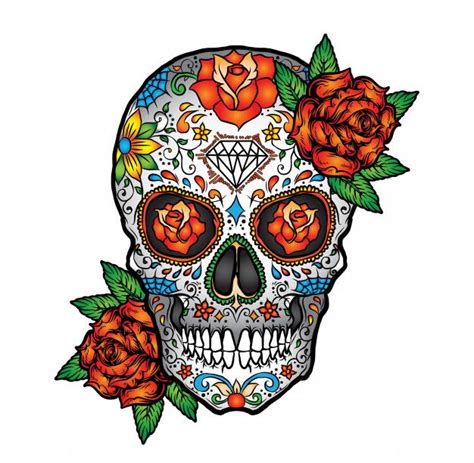 Premium Vector | Sugar skull vector | Skull artwork, Mexican skull ...