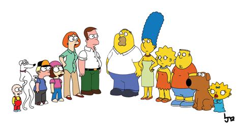 Family Guy Vs Simpsons Vs American Dad