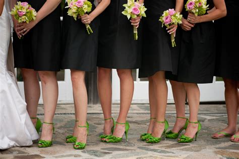 Black-Bridesmaids-Dresses-Green-Shoes - Elizabeth Anne Designs: The ...