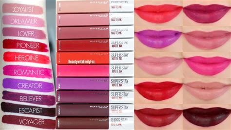 Maybelline Superstay Matte Ink Liquid Lipsticks || Lip Swatches & Review - YouTube