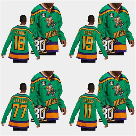 Wholesale 30th Anniversary Anaheim Ducks Green Throwback Jersey 2023-24 ...