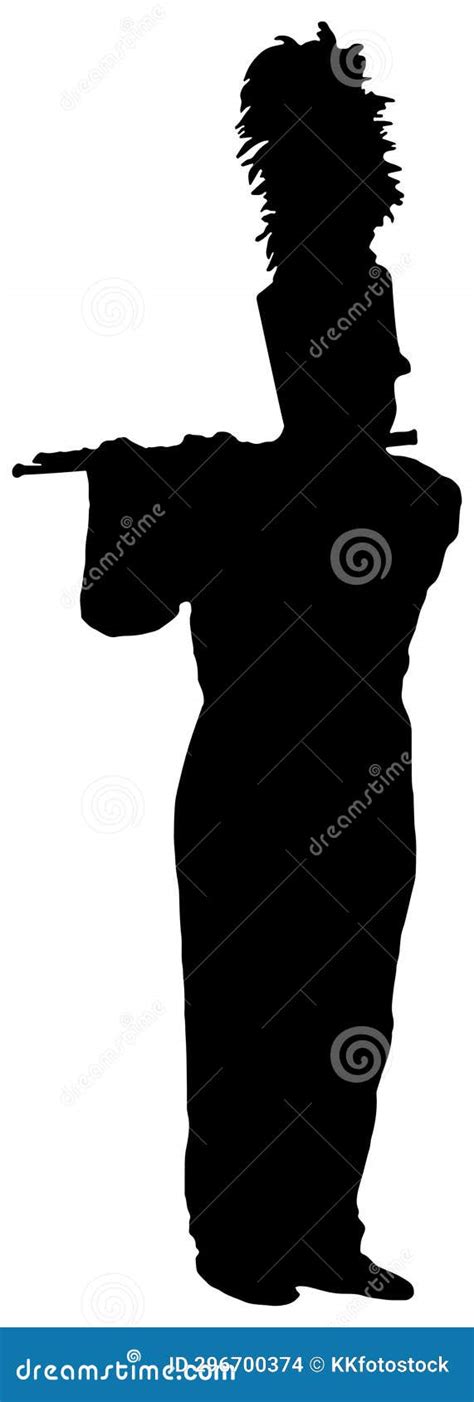 Marching band flute player stock illustration. Illustration of ...