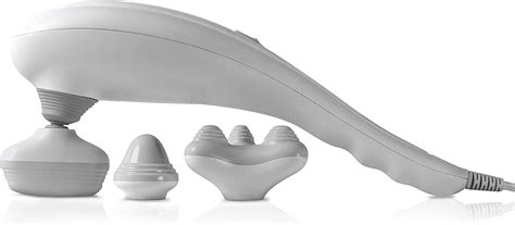 SHARPER IMAGE Deep-Tissue Massager with Swappable Heads, Personal Massage for Neck and Back with ...