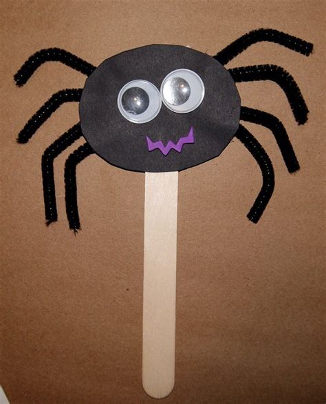 Spider puppet | Halloween crafts preschool, Halloween crafts for kids ...