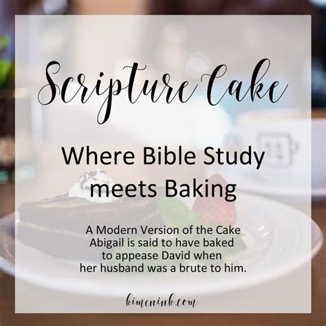 Scripture Cake: Where Bible Study Meets Baking ~ Kimenink | Scripture cake recipe, Bible study ...