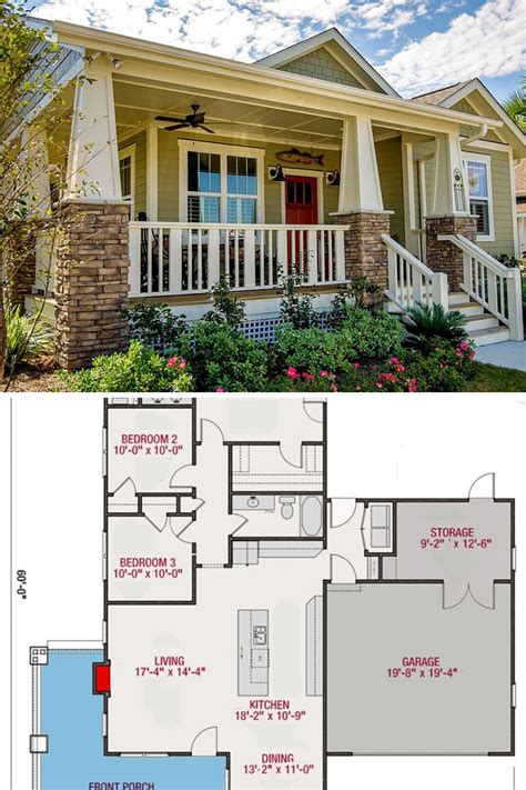 Craftsman Bungalow Floor Plans One Story - Image to u