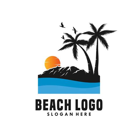 summer beach logo vector illustration 11373495 Vector Art at Vecteezy