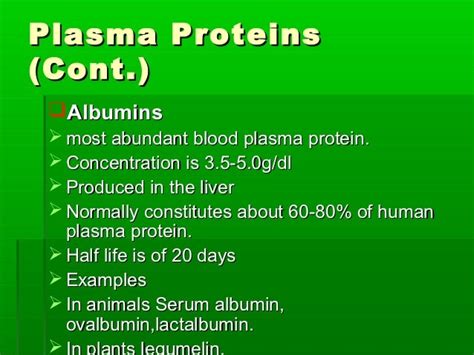 Plasma proteins