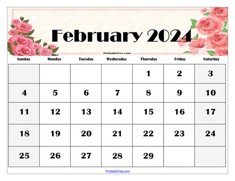 February 2024 Calendar Printable in 2024 | Calendar printables ...