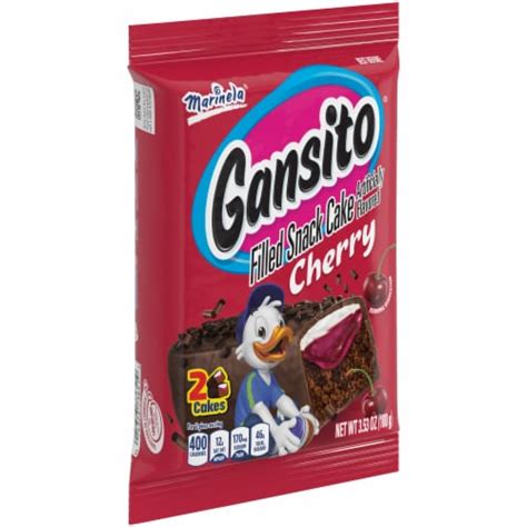 Marinela Gansito Cherry and Crème Filled Snack Cakes, 2 pc / 3.53 oz - Mariano’s