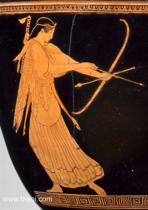 Artemis The Greek Goddess Of The Hunt Drawing