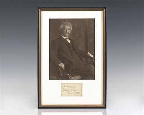 Mark Twain Autograph with Photograph. - Raptis Rare Books | Fine Rare and Antiquarian First ...