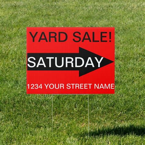 Yard Sign - YARD SALE! | Zazzle | Yard sale, Yard sale signs, Yard signs