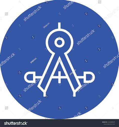 Drawing Compass Geometry Outline Icon Stock Vector (Royalty Free ...