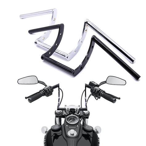 Universal Motorcycle Handlebars Z Bar Drag Bars For Harley Bobber | My ...