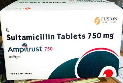 Sulbacin Ampicillin Sulbactam Injection, 750MG at Rs 390/vial in Chennai