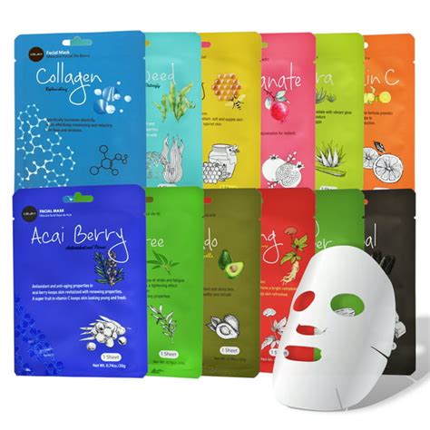 Celavi Collagen Facial Face Mask (12-Sheets) Classic Korean Skincare ...