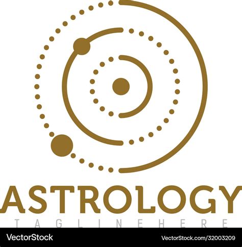 Astrology logo design for science isolated Vector Image